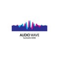 Music Logo concept sound wave, Audio Technology, Abstract Shape Royalty Free Stock Photo