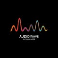 Music Logo concept sound wave, Audio Technology, Abstract Shape Royalty Free Stock Photo