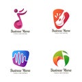 Music logo design and icon