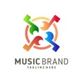 Music logo design and icon