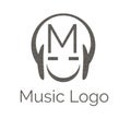 Music Logo Design Vector Concept Isolated On White Background. Royalty Free Stock Photo