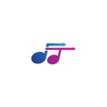 Music logo vector icon