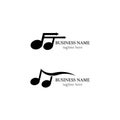 Music logo vector icon