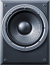 Music loudspeakers. Subwoofer. Royalty Free Stock Photo