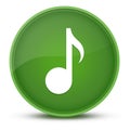 Music luxurious glossy green round button abstract Royalty Free Stock Photo