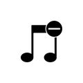 music minus icon. Element of simple icon. Premium quality graphic design icon. Signs and symbols collection icon for websites, web Royalty Free Stock Photo