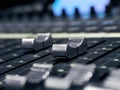 Music Mixer Control Panel In Recording Studio Closeup Royalty Free Stock Photo