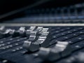 Music Mixer Control Panel In Recording Studio Closeup Royalty Free Stock Photo