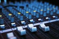 Music mixer desk Royalty Free Stock Photo