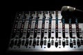 Music mixer desk Royalty Free Stock Photo