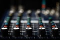 Music mixer desk Royalty Free Stock Photo