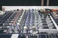 Music Mixer Desk Control display Equalizer mixer switch Royalty Free Stock Photo