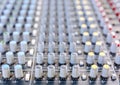 Music mixer desk in the studio Royalty Free Stock Photo