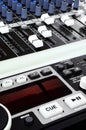 Music mixing console Royalty Free Stock Photo