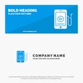 Music, Mobile, Cell, Education SOlid Icon Website Banner and Business Logo Template