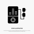 Music, Mp3, Play, Education Solid Black Glyph Icon Royalty Free Stock Photo