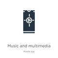 Music and multimedia icon vector. Trendy flat music and multimedia icon from mobile app collection isolated on white background. Royalty Free Stock Photo