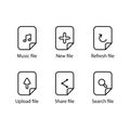Music, New, Refresh, Upload, Share, Search, file icon Royalty Free Stock Photo