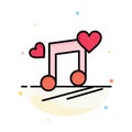 Music Node, Node, Lyrics, Love, Song Abstract Flat Color Icon Template Royalty Free Stock Photo