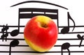 Music notation elements and apple