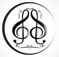 Music Note Backgraund Royalty Free Stock Photo