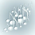 Music note background design. Royalty Free Stock Photo