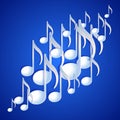 Music note background design. Royalty Free Stock Photo