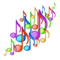 Music note background design. Royalty Free Stock Photo