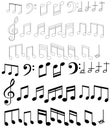 Music note background with symbols