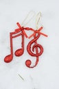 Music note,Christmass background Royalty Free Stock Photo