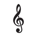 Music note clef icon