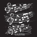 Music note design element in doodle style Royalty Free Stock Photo