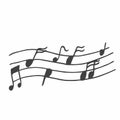 Music note design element in doodle style Royalty Free Stock Photo