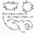 Music note design element in doodle style Royalty Free Stock Photo