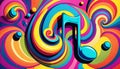 Music note design festive entertainment swirl wave attraction Royalty Free Stock Photo
