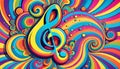 Music note design spectacular artistic presentation Royalty Free Stock Photo