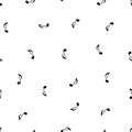 Music note doodle drawn pattern Royalty Free Stock Photo