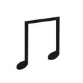 Music note or eight note flat icon for apps and websites vector Royalty Free Stock Photo