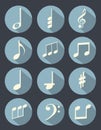 Music note flat design