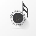 Music note Icon. Creative symbol with play button. Vector Royalty Free Stock Photo