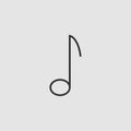 Music note icon flat Royalty Free Stock Photo