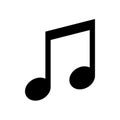 Music note icon flat vector illustration design Royalty Free Stock Photo