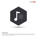 Music note icon Hexa White Background icon template Royalty Free Stock Photo