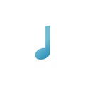 Music note icon isolated vector illustration