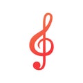 Music note icon isolated vector illustration