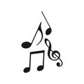 Music note icon. Music note icon logo vector Royalty Free Stock Photo