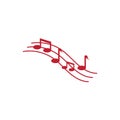 music note icon vector illustration Royalty Free Stock Photo