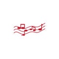 music note icon vector illustration Royalty Free Stock Photo