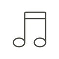 Music note icon vector. Line classic symbol. Royalty Free Stock Photo