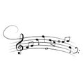 Music note Icon Vector template Royalty Free Stock Photo